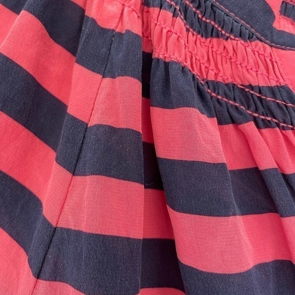 Lilly Pulitzer Pink/Navy Striped Elsa Silk Blouse, M - Picture 4 of 13